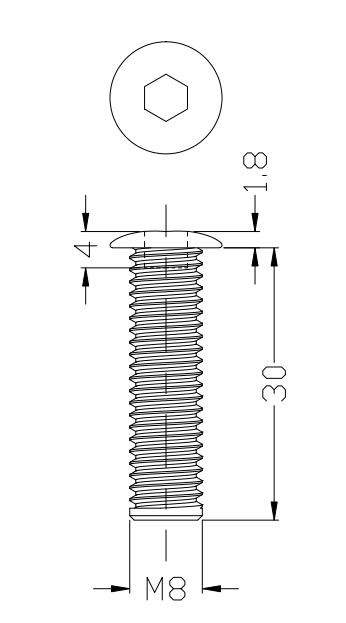 specifications of low profile head screw for model plane