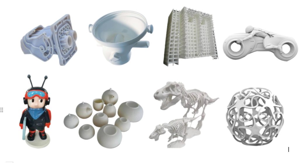 Plastic 3D Printed Parts Display