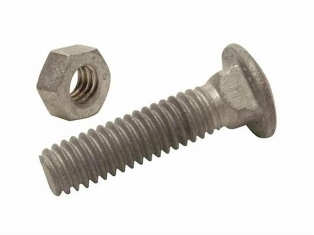 galvanized carriage bolt and nut