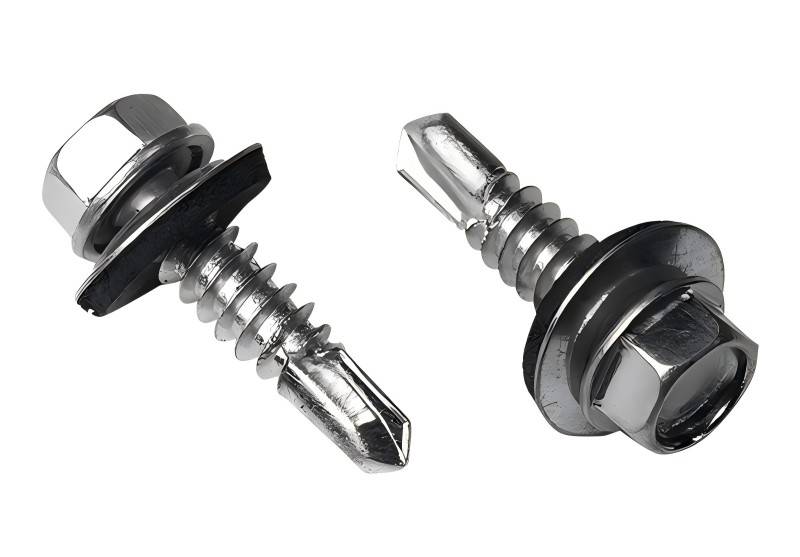 Self-tapping screws with washers