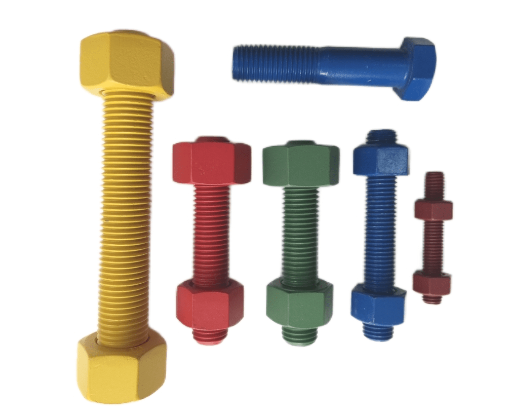 Colorful High tensile PTFE coated Stud Bolts