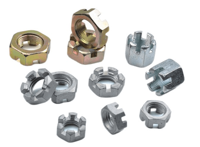 hexagon slotted flat nuts